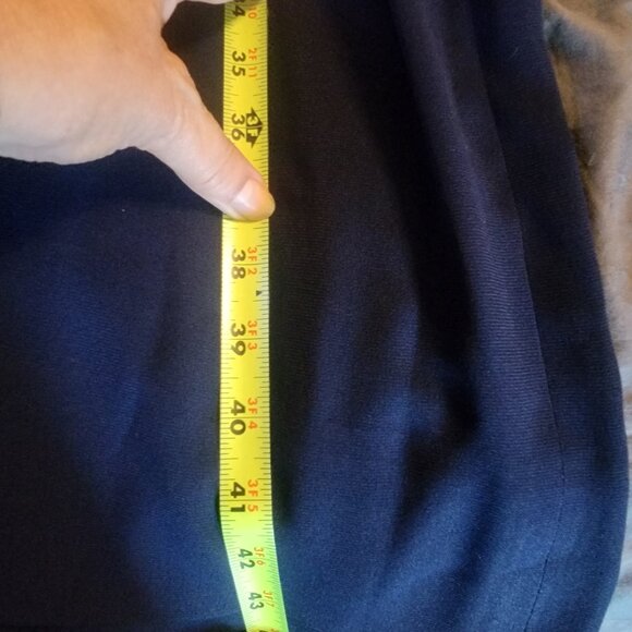 Vintage hand-beaded navy blue cocktail dress; approx. size 4-6 (s) - Picture 13 of 16